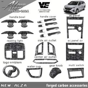 Perodua alza new 2022-2024 car forged Carbon fiber accessories