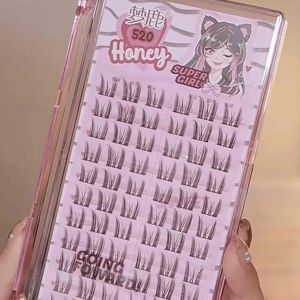 【Readystock】Meng lu False Lashes Comics Devil Fish Tail Individual Eyelashes Mix Length Bulu Mata梦鹿单簇睫毛懒人三部曲小恶魔假睫毛大容量混装