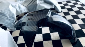 บังโคลนหน้าลายคาร์บอนรถไฟฟ้า รถไฟฟ้า Z2/ E2/M1/Saga/รถจีน /Deco รถมอเตอร์ไซค์ไฟฟ้า