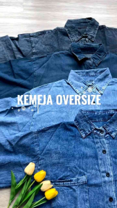 Kemeja Oversize Denim Casual