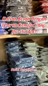 Kemeja Polos Lengan Panjang Slimfit Bahan Katun Gupi