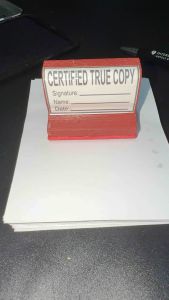 CERTIFIED TRUE COPY STAMP SIGNATURE NAME DATE INPUT