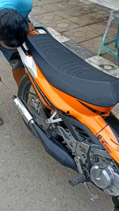 Knalpot Racing 2Tak Tornado Jetcool Fiz R Alfa Standar Racing Hitam Crom