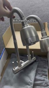 Stainless Steel Faucet SUS304 Twin Double 360 Kitchen Faucet Double Flexible Tap Water Sink