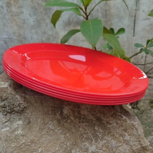 6PCS PIRING SAJI OVAL SEMI MELAMIN/PIRING SAJI SEMI MELAMIN SERBAGUNA