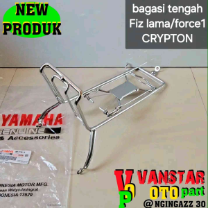 Bagasi tengah fiz lama force1 crypton bahan full besi warna chrome
