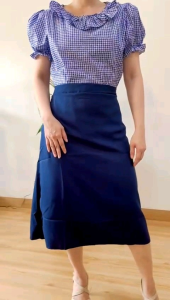 ●ECLAIRE● 039 Setelan Rok Kotak Square Gingham Casual Korea Korita