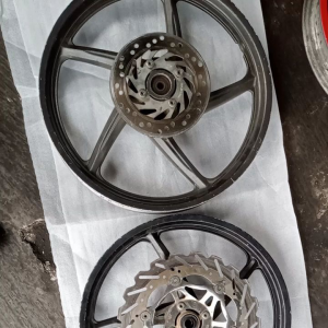 Velg Original Bekas Supra X 125 Set Disk Depan Belakang