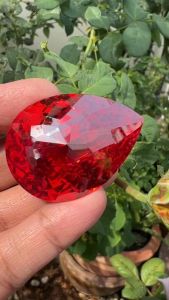 ORANGE DIAMOND คิวบิกเซอร์โคเนีย เพชรรัสเซีย ROYAL ORANGE IAMOND หนัก 680 กะรัต CARATS .2 เม็ด). ROYAL ORANGE RED สี ส้ม DARK 48X38 mm