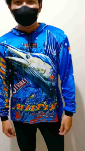 Jersey Mancing Model Hoodie/Kupluk Fishing Full Printing Bahan Hyget Premium Ukuran All Size Dewasa Terlaris