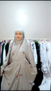 Mukena Lajuran/Terusan Bordir Dewasa: Pilihan Mukenah Lagsungan Polino & Warna Polos