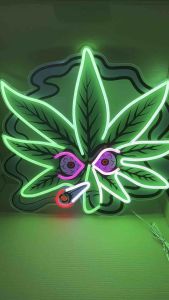 ป้ายไฟ ป้ายไฟร้าน ป้ายไฟตัวอักษร ป้ายไฟวิ่ง ป้ายไฟled ป้ายไฟตกแต่งผนัง ป้ายไฟใบเขียว งาน3D ขนาด60cm 1350บาท