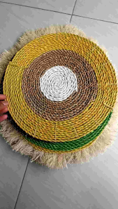 taplak meja bulat 35 cm/taplak meja/hiasan dinding/taplak anyam