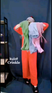 Paket 3 Pcs Kulot Crinkle Airflow Premium Celana Wanita Dewasa