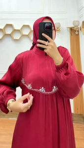 [ COD ] Gaun Shimmer Silk & Gamis Shimmer Kekinian