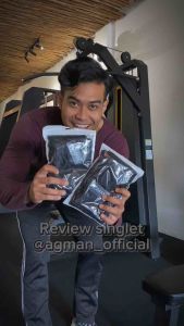 AGMAN Kaos Singlet Olaharag Gym Fitness Pria Cepat Kering Variasi Hitam Polos All Size
