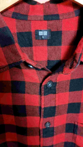 Kemeja Flanel Uniqlo Original Second Size S M L & XL