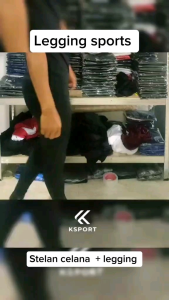 CELANA LEGGING OLAHRAGA PRIA WANITA SPANDEX ADEM ELASTIS