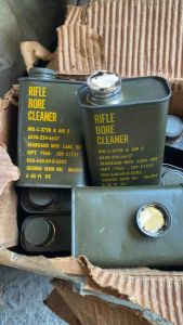 Dầu tẩy sét US 1968 lưu kho chai vỏ thép 6 OZ