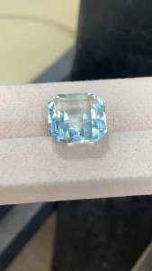 Aquamalin nhẫn Nam lành sạch  Kt:15 mm*10.5 mm Trọng lượng 14.35 ct