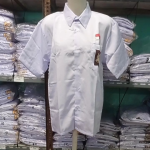 Baju Putih Lengan Pendek Seragam Sekolah SMA/SMK Kain HIGH TWIS/BALESTRA