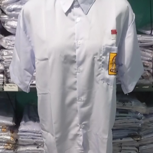 Baju Sekolah Putih Lengan Pendek Seragam SMP MTS Kain High Twis