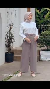 Celana Kulot Knit Hornet Wanita Highwaist Premium Tebal Terbaru