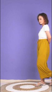 Celana Kulot Crinkle Airflow Highwaist Loose Pants Crinkle Premium Tali Serut Jumbo