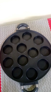 กระทะทำขนมบ้าบิ่น โอปันยากิ 12หลุม กระทะเป็นอลูมิเนียมเคลือบเทปล่อนใช้งานง่ายอาหารขนมไม่ติดกระทะ