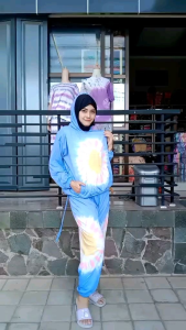 Setelan Hoodie Tiedye | Pakaian Wanita Murah
