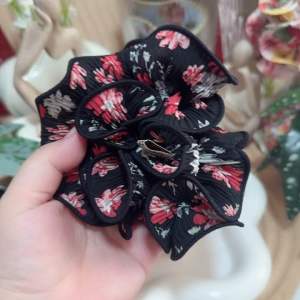 ยางรัดผมลายดอกไม้ ยางรัดผมสไตล์เกาหลี ไม่ย้วยง่าย คุณภาพดี