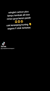 winglet carbon plus lampu tembak white+yellow Yamaha nmax 155 old / lama nmax new