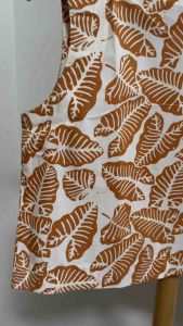❤️❤️Orange Leaves Pattern Batik Stamp L Size Top Sleeveless❤️❤️