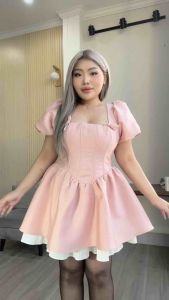 (Đen-Hồng Ruốt) Đầm Bigsize Tiểu Thư 50-90Kg Gọn Dáng Dễ Thương - D101 - Ú Xinh Store