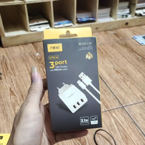 New!! [REXI CF31-M//CE30-M] 3 port USB Fast Charging with micro cable⚡