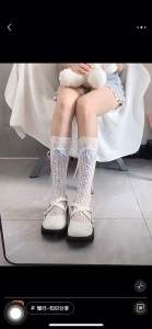 Feelme KK-352 Kaos Kaki Lolita Wedding Bunga Pita Ribbon Flower Harajuku cosplay Y2K Anime