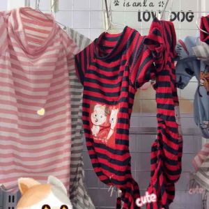 ÁO THUN GÂN SỌC 4 CHÂN CHO THÚ CƯNG SIZE TỪ 1KG-8KG