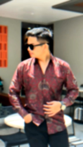KEMEJA PREMIUM GURDO MERAH BATIK FLORIST