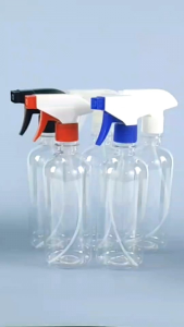 [1 ใบ] ขวดสเปร์ย ขวดฟอกกี้ กลม สีใส 500 ml ขวด PET พร้อมหัวฉีด Round Foggy Spray