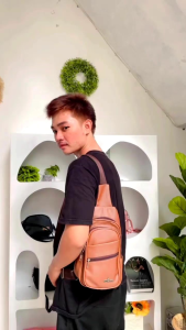 TAS PRIA TAS cowo SLEMPANG PRIA Tas Dada Cowok Kulit Sintetis Banyak Ruang Tas murah berkualitas