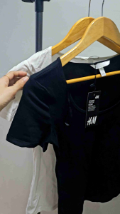 H M Scoop Neck Body Hug Stretchable T-Shirt