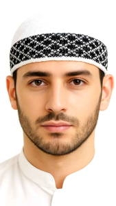 Runastore1 Peci rajut kopiah kupluk songkok sulaman mozaik bahan woll poli sebo pria muslim dewasa