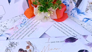 50 Pcs Undangan Pernikahan Lipat Minimalis (A)