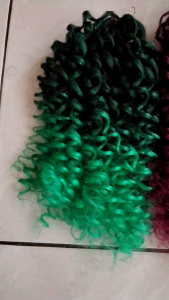 Rambut Sambung Sulam Curly Kecil Isi 48 Helai.