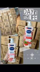 โลชั่น วาสลีนUV lotion สีชมพู300  490 มล.