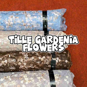 (COD)BAHAN TILLE GARDEN PREMIUM | BAHAN KEBAYA | HARGA YANG TERTERA PER SETENGAH METER