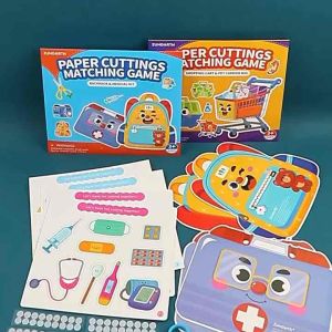 Kids paper cutting game busy book birthday goodies fun activities