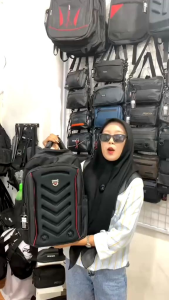 Tas Ransel Kerja Backpack Pria Wanita Tas Punggung Embos Ada Slot Laptop - PG 8802