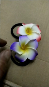 ISI 6 PCS IKAT RAMBUT BUNGA KAMBOJA ELASTIS