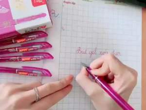 Hộp 12 cây viết mực tím xóa được Aodemei  GP-3176/038mm hàng loại 1_ Hà Thu Bookstore